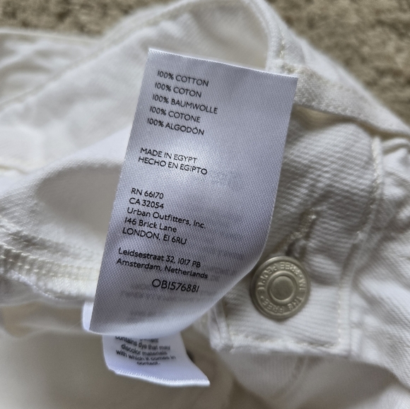 We The Free beginners luck low rise slouch shorts white denim womens 31 - Picture 4 of 12